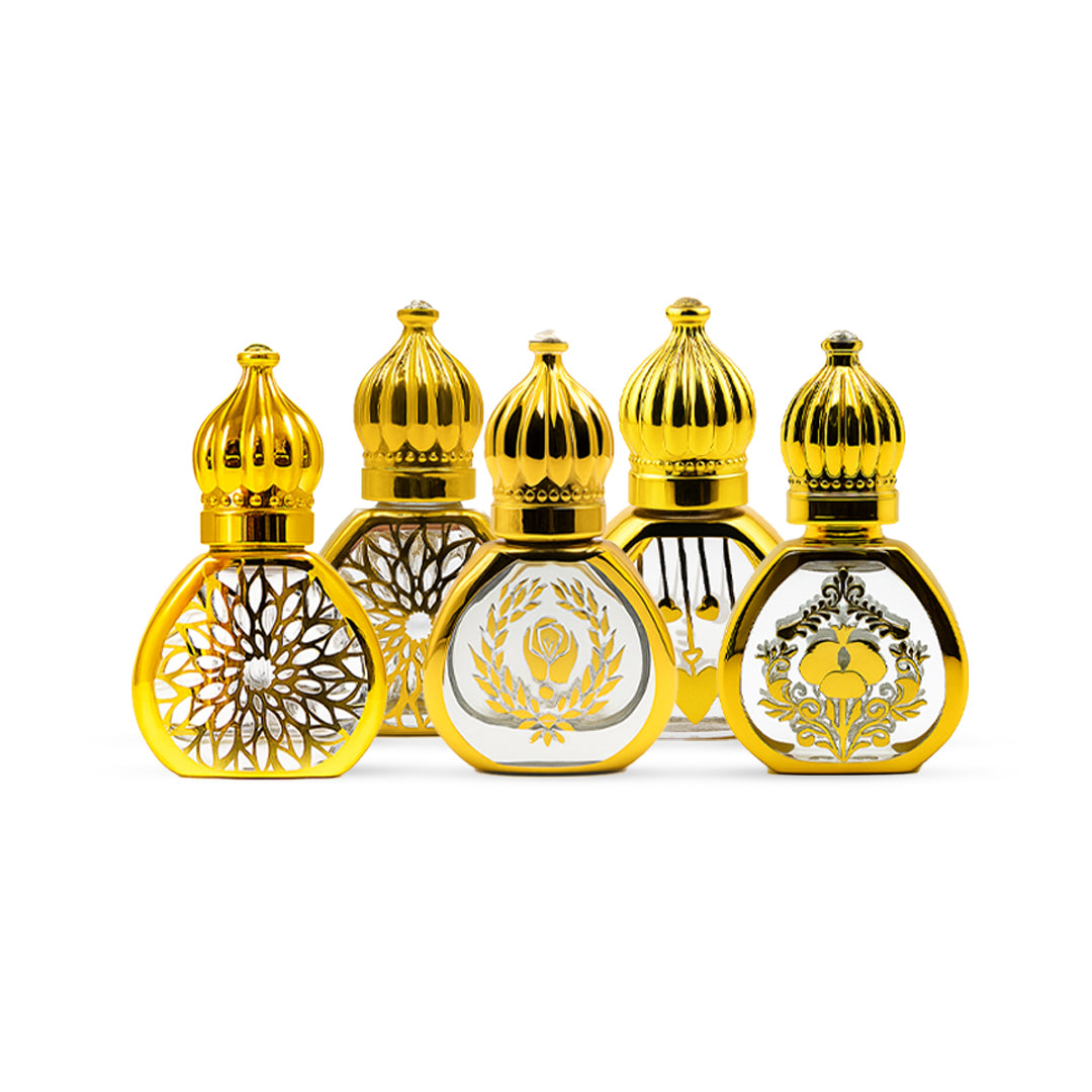 ELEGANT ROSE GOLD FANCY ATTAR BOTTLE 6 ML FA100 (PACK OF 12 PCS)