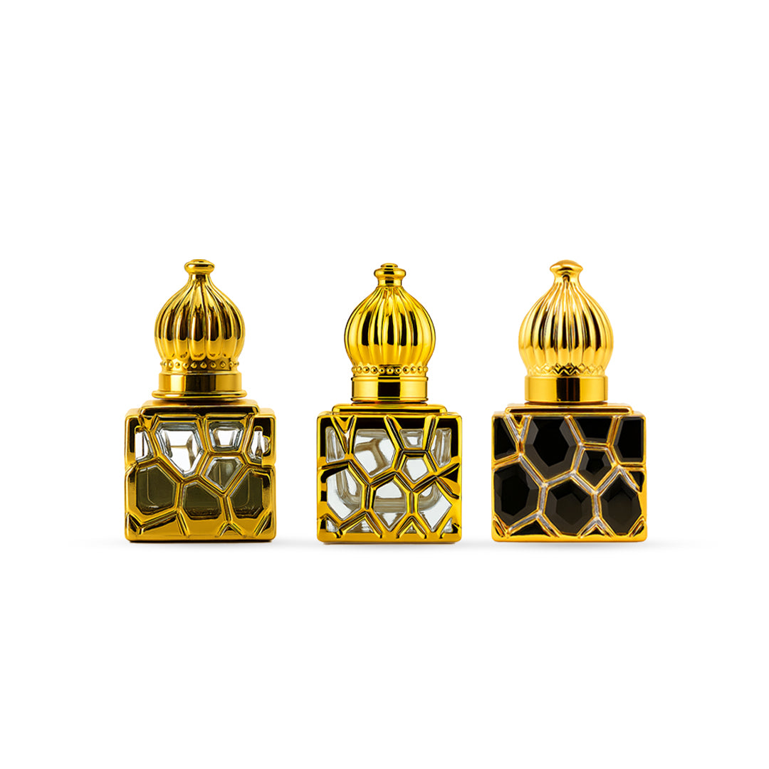 ELEGANT ROSE GOLD FANCY ATTAR BOTTLE 6 ML FA103 (PACK OF 12 PCS)