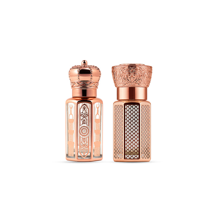 ELEGANT ROSE GOLD FANCY ATTAR BOTTLE 6 ML FA106 (PACK OF 12 PCS)