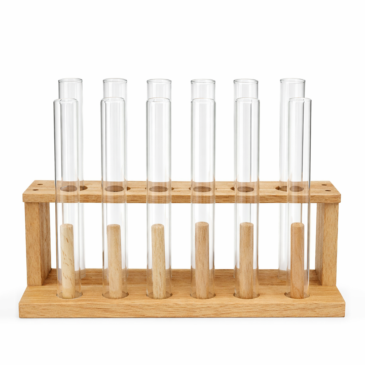 WOOD STAND WITH TEST TUBE